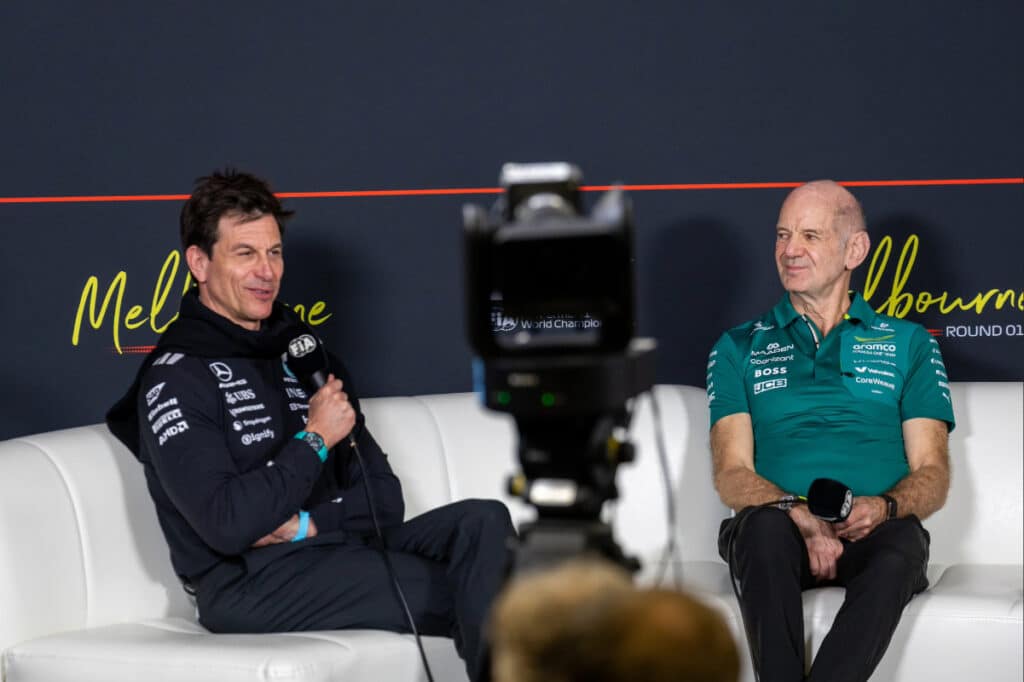 Mercedes Team Principal Toto Wolff discusses the team's dominant front-row lockout and their benchmark performance for the 2026 season.