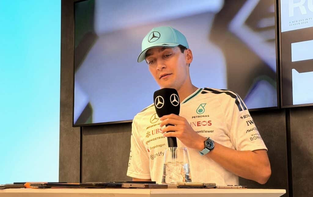 george russell mercedes barcelona