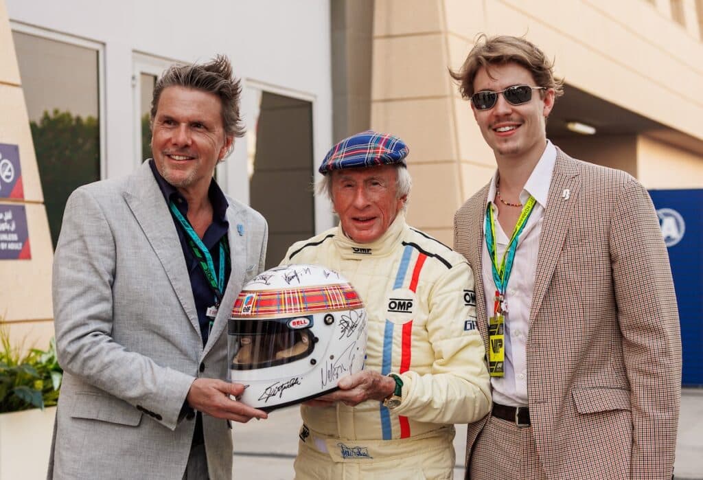 sir jackie stewart helmet auction