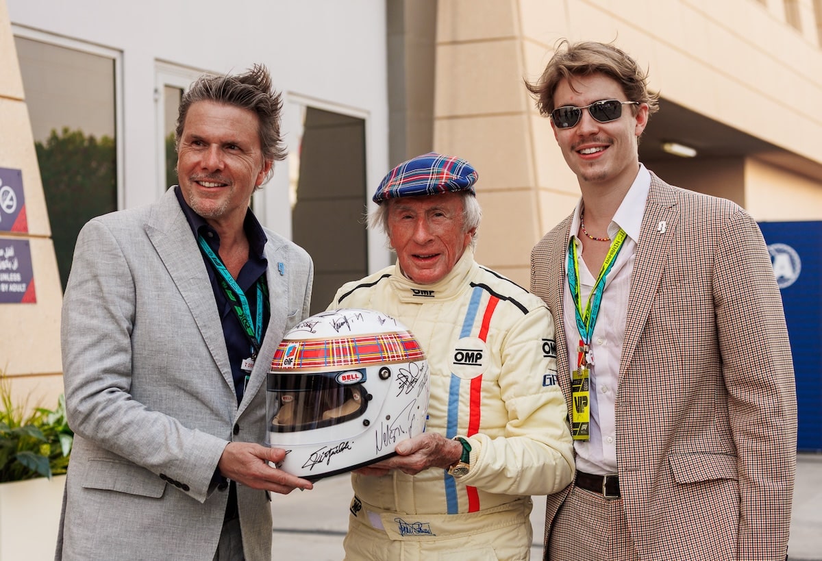sir jackie stewart helmet auction